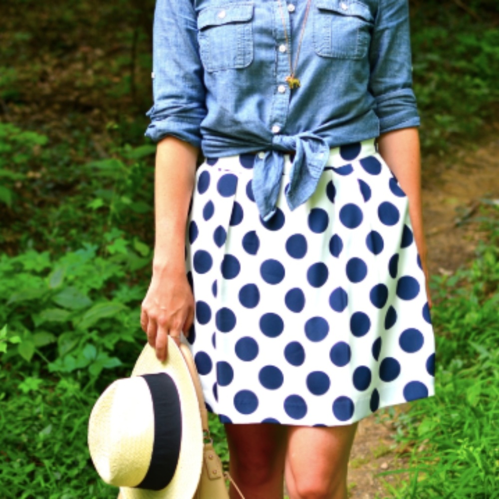 J Crew Polka Dot Skirt